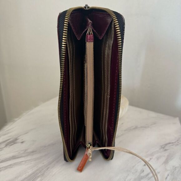 HOBO Max Large Zip Around Leather Continental Wallet, Organization, Mosaic, NWT - Picture 8 of 13